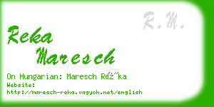 reka maresch business card